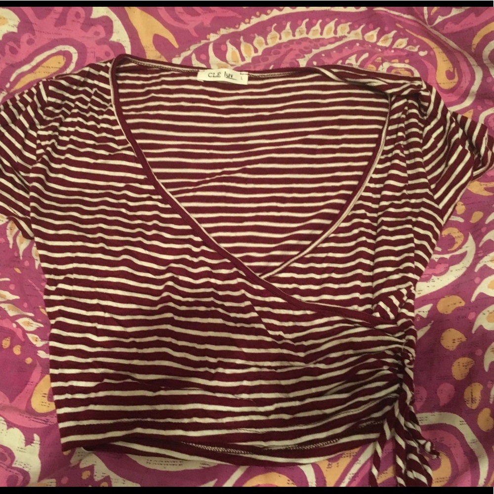 Burgundy crop top